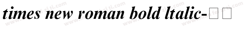 times new roman bold ltalic字体转换